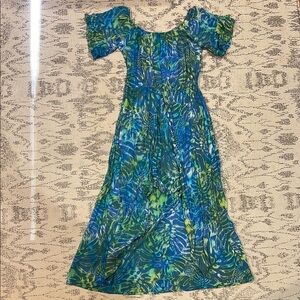 Blue Ginger Girls dress with attached shorts